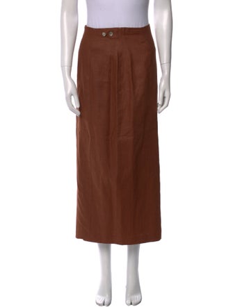 Saks Fifth Avenue Linen Midi Length Skirt