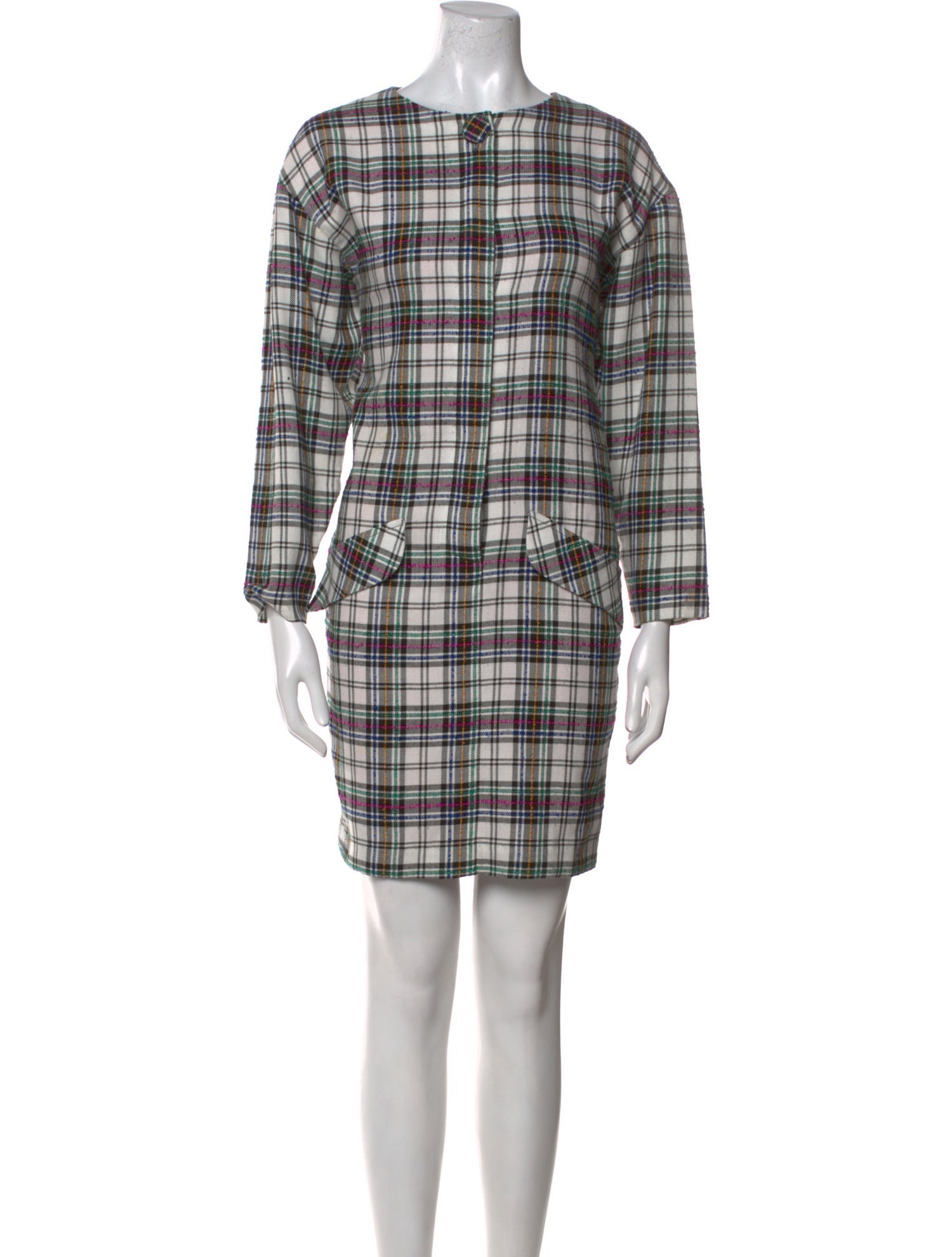 Saks Fifth Avenue Plaid Print Mini Dress