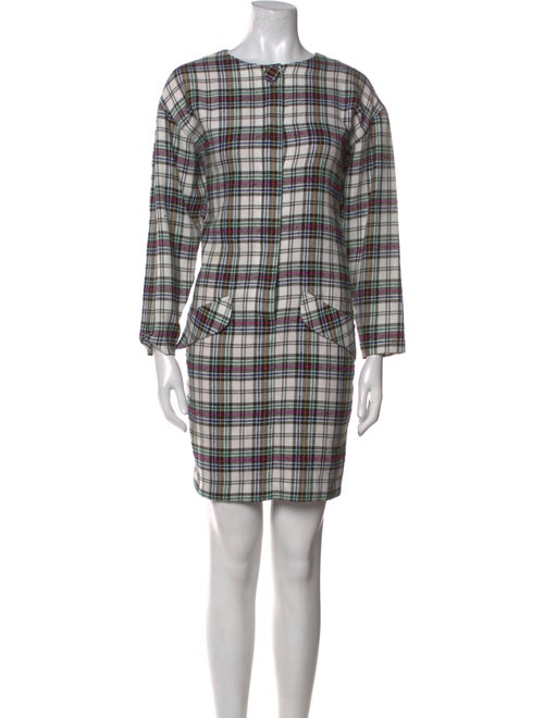 Saks Fifth Avenue Plaid Print Mini Dress