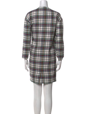 Saks Fifth Avenue Plaid Print Mini Dress