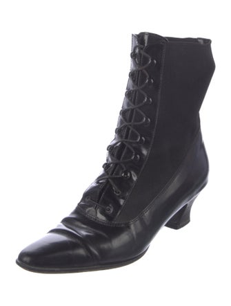 Saks Fifth Avenue Leather Combat Boots