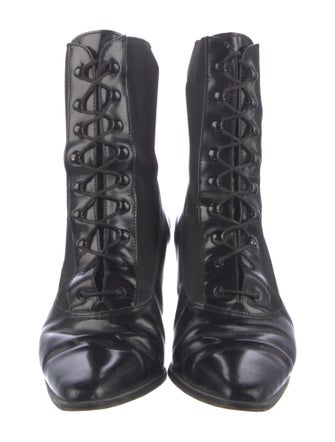 Saks Fifth Avenue Leather Combat Boots