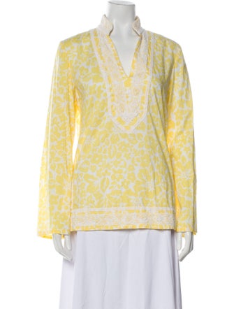 Saks Fifth Avenue Printed V-Neck Tunic