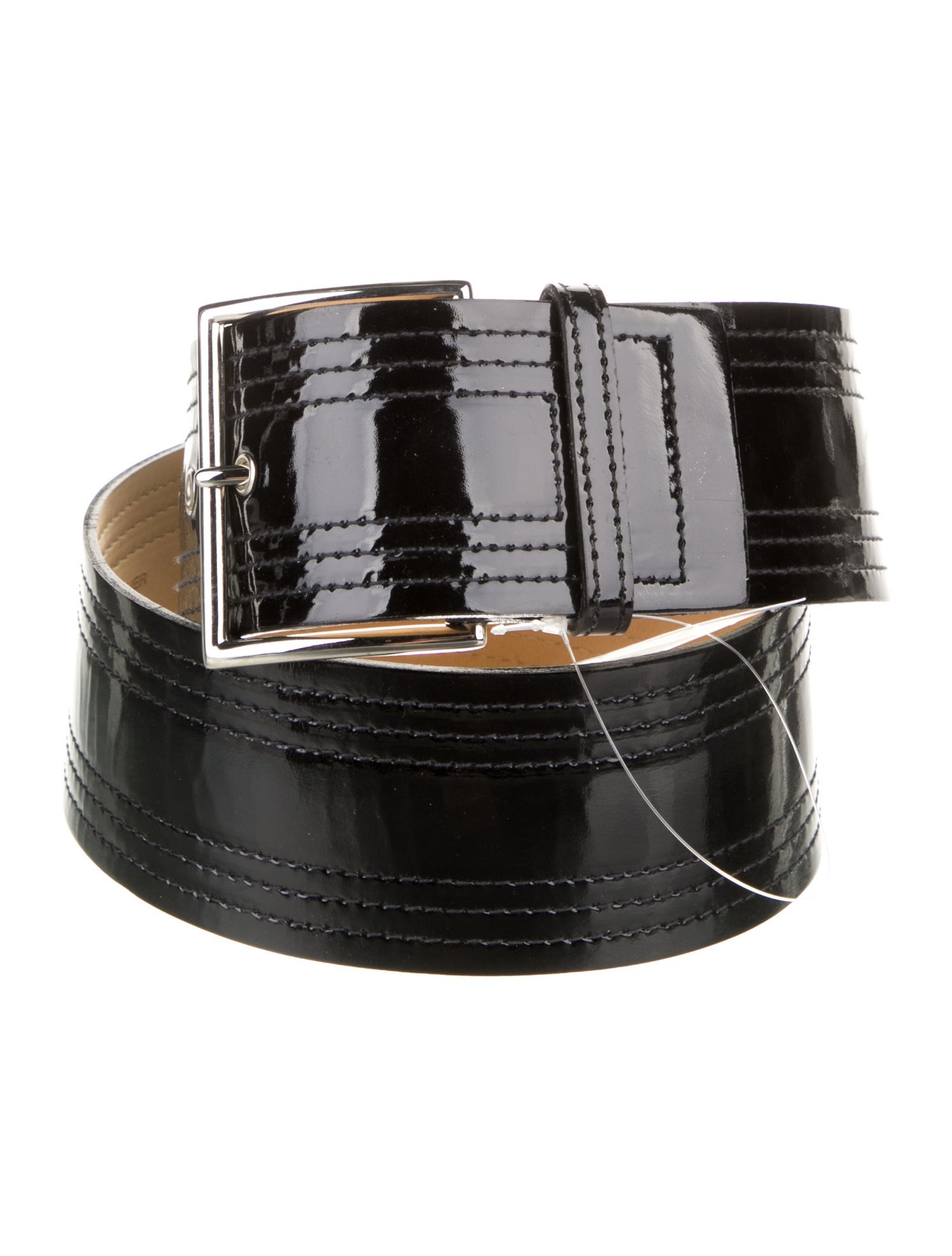 Saks Fifth Avenue Wide Patent Leather Belt