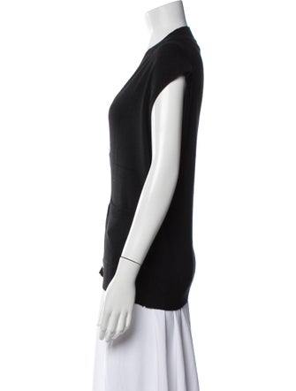 Saks Fifth Avenue Virgin Wool V-Neck Button-Up Top