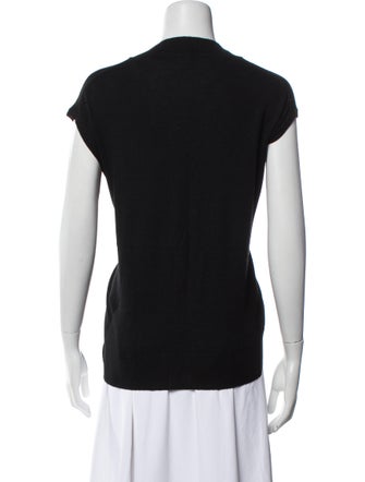 Saks Fifth Avenue Virgin Wool V-Neck Button-Up Top