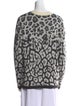 Saks Fifth Avenue Animal Print Crew Neck Sweater