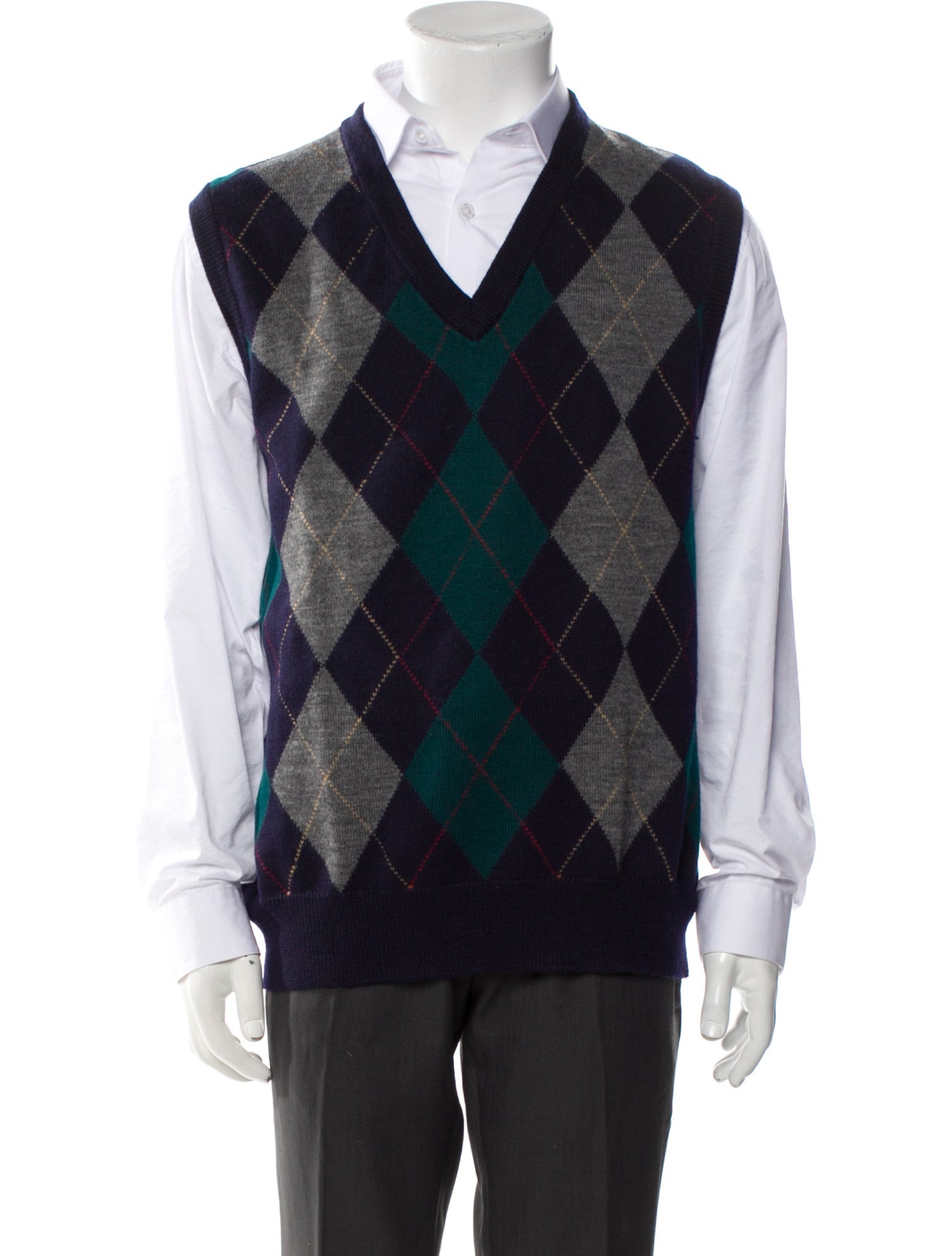 Saks Fifth Avenue Virgin Wool Printed Sweater Vest