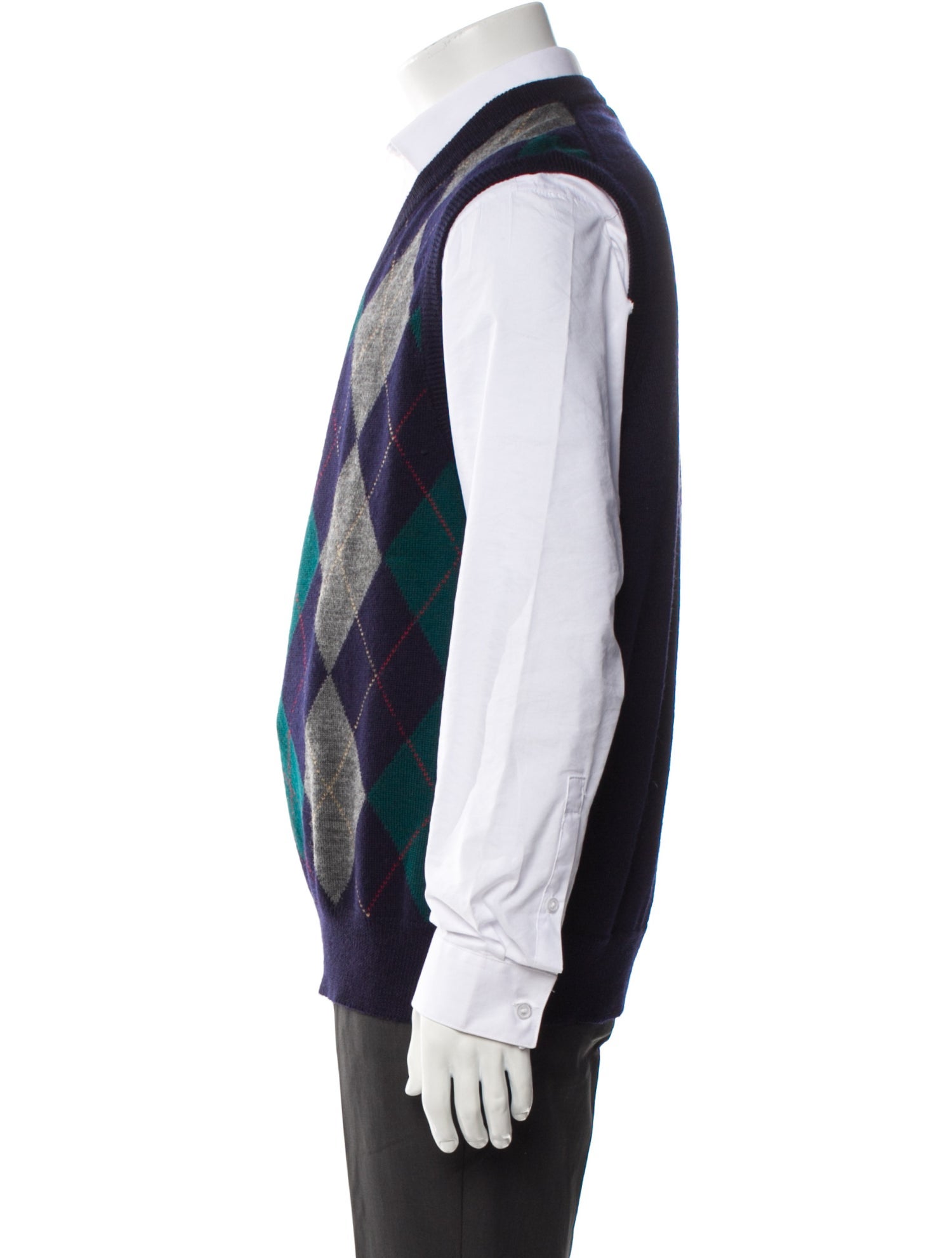 Saks Fifth Avenue Virgin Wool Printed Sweater Vest