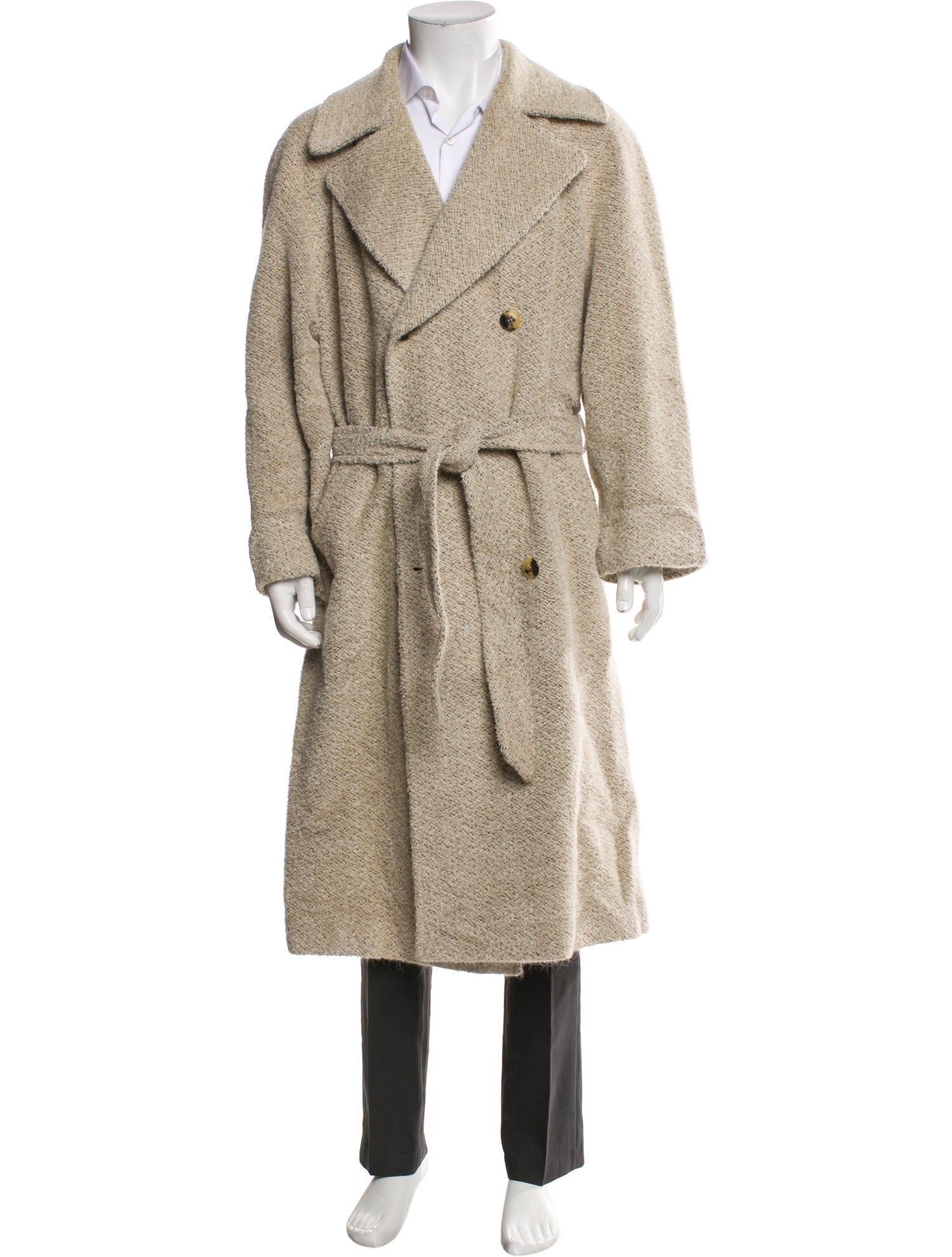 Saks Fifth Avenue Houndstooth Print Overcoat