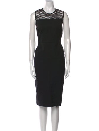 Saks Fifth Avenue Crew Neck Midi Length Dress