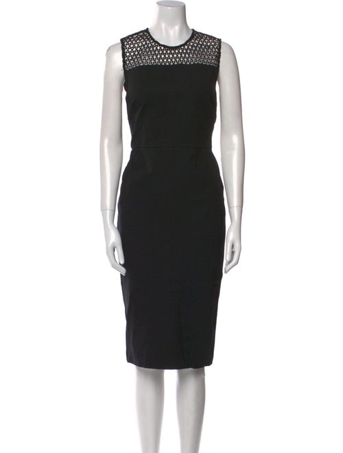 Saks Fifth Avenue Crew Neck Midi Length Dress