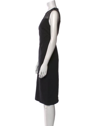 Saks Fifth Avenue Crew Neck Midi Length Dress