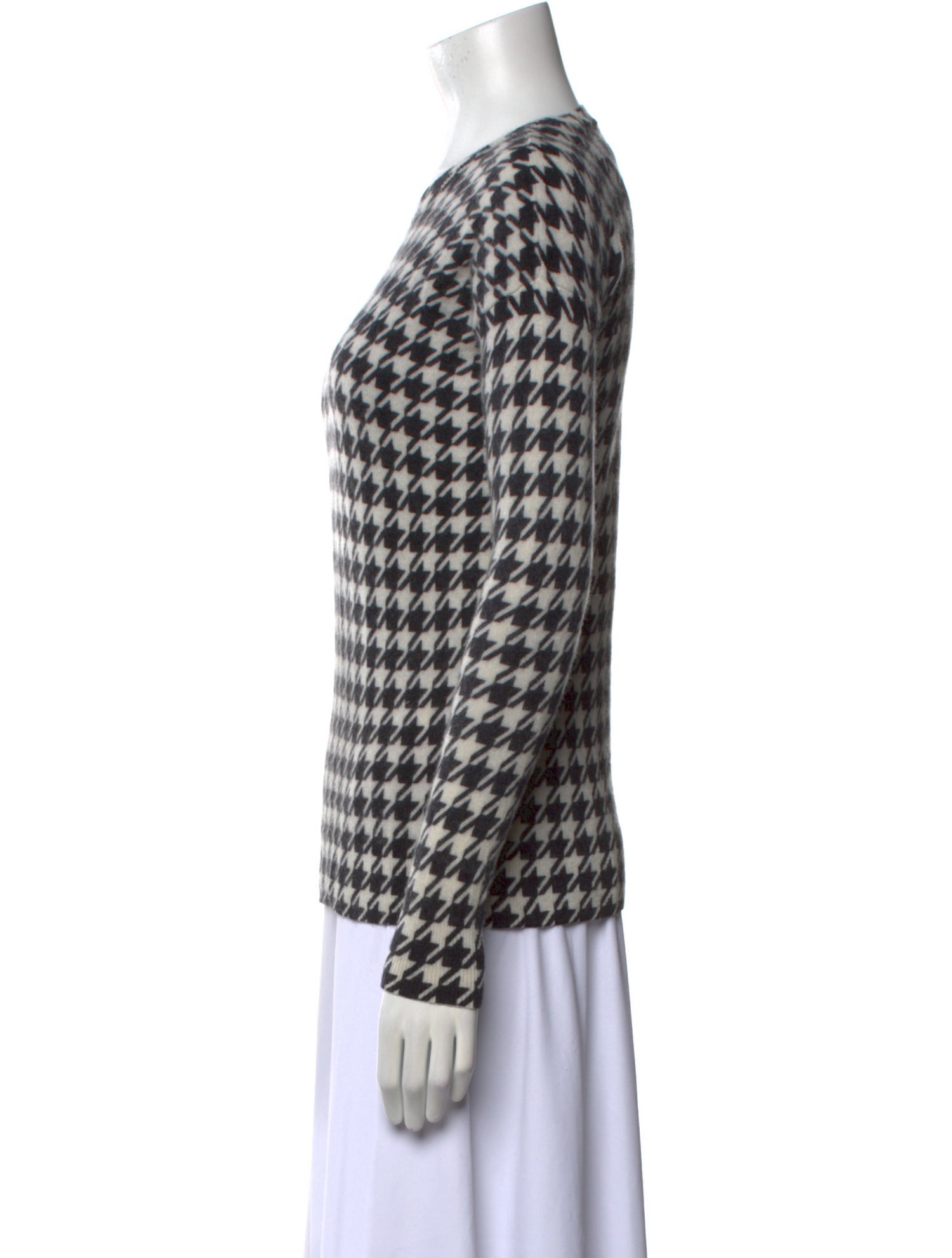 Saks Fifth Avenue Cashmere Houndstooth Print Sweater