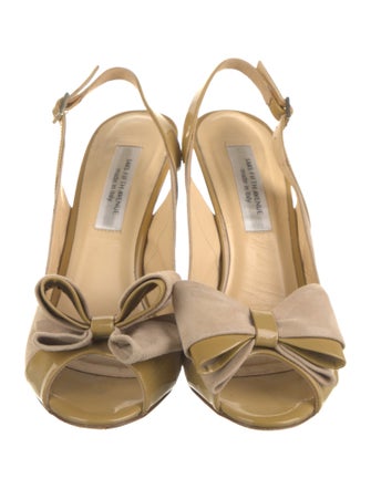 Saks Fifth Avenue Patent Leather Slingback Pumps