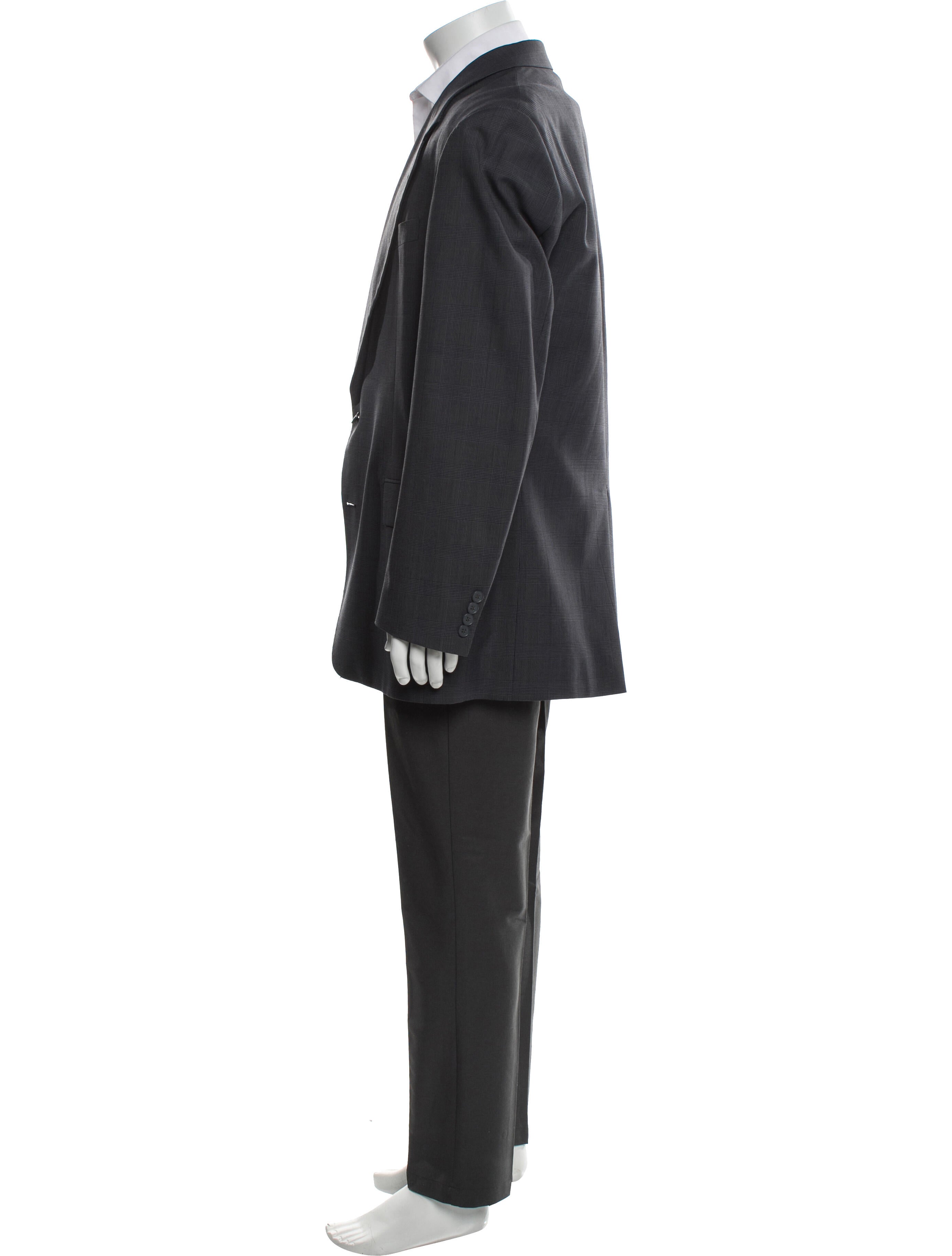 Saks Fifth Avenue Wool Plaid Print Blazer