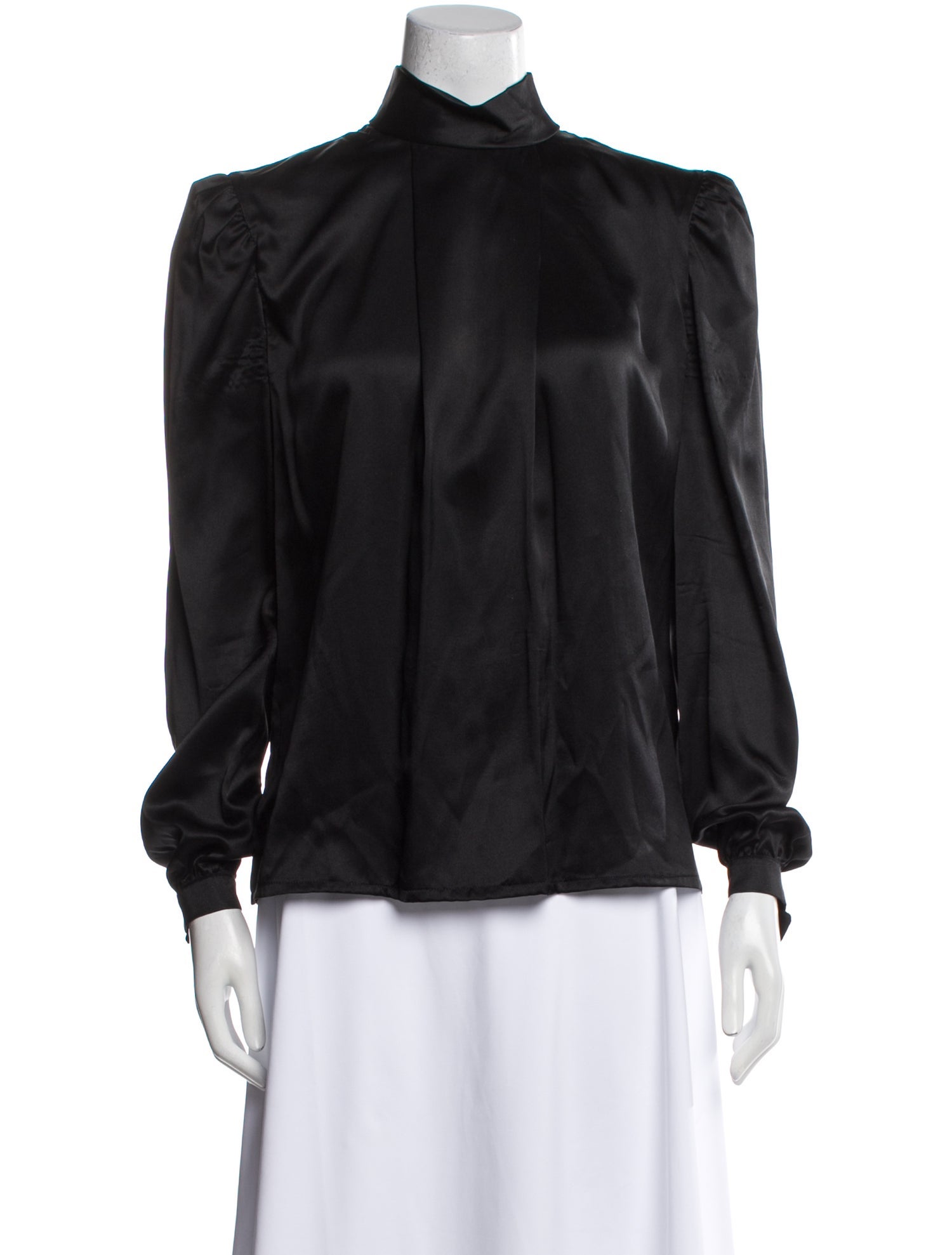 Adolfo Vintage Mock Neck Blouse