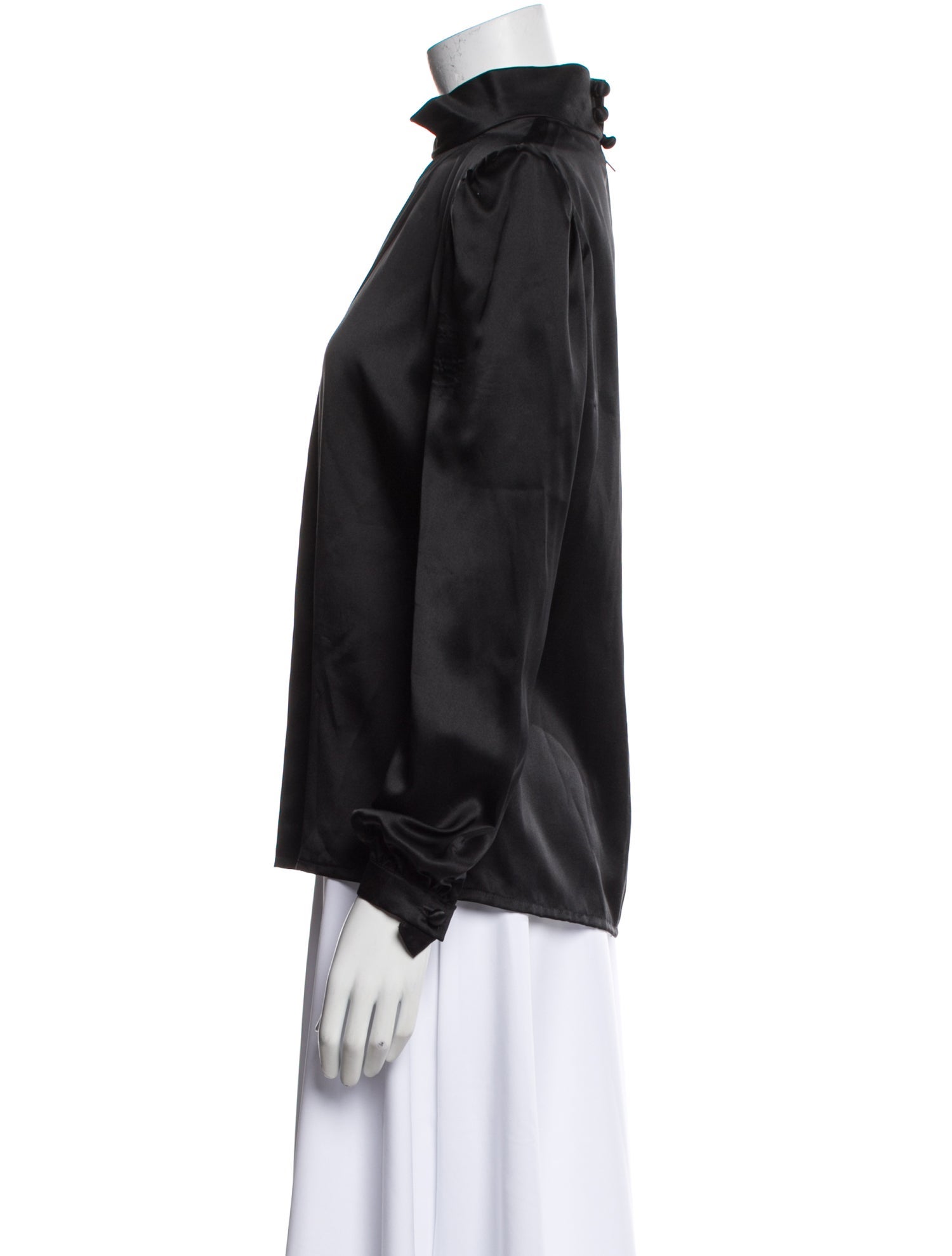 Adolfo Vintage Mock Neck Blouse