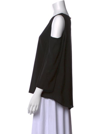 Saks Fifth Avenue Scoop Neck Three-Quarter Sleeve Top