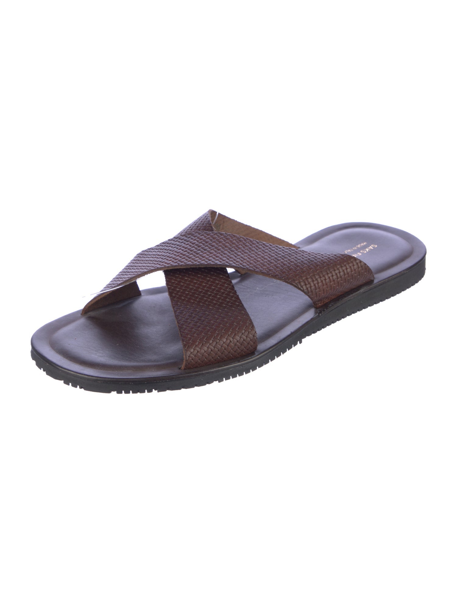 Saks Fifth Avenue Leather Slides