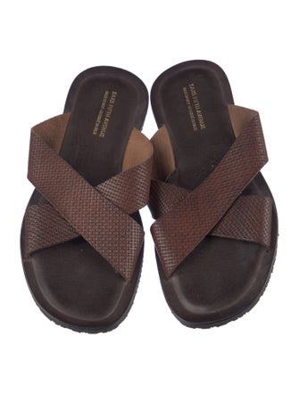 Saks Fifth Avenue Leather Slides