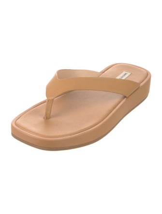 Saks Fifth Avenue Leather Slides