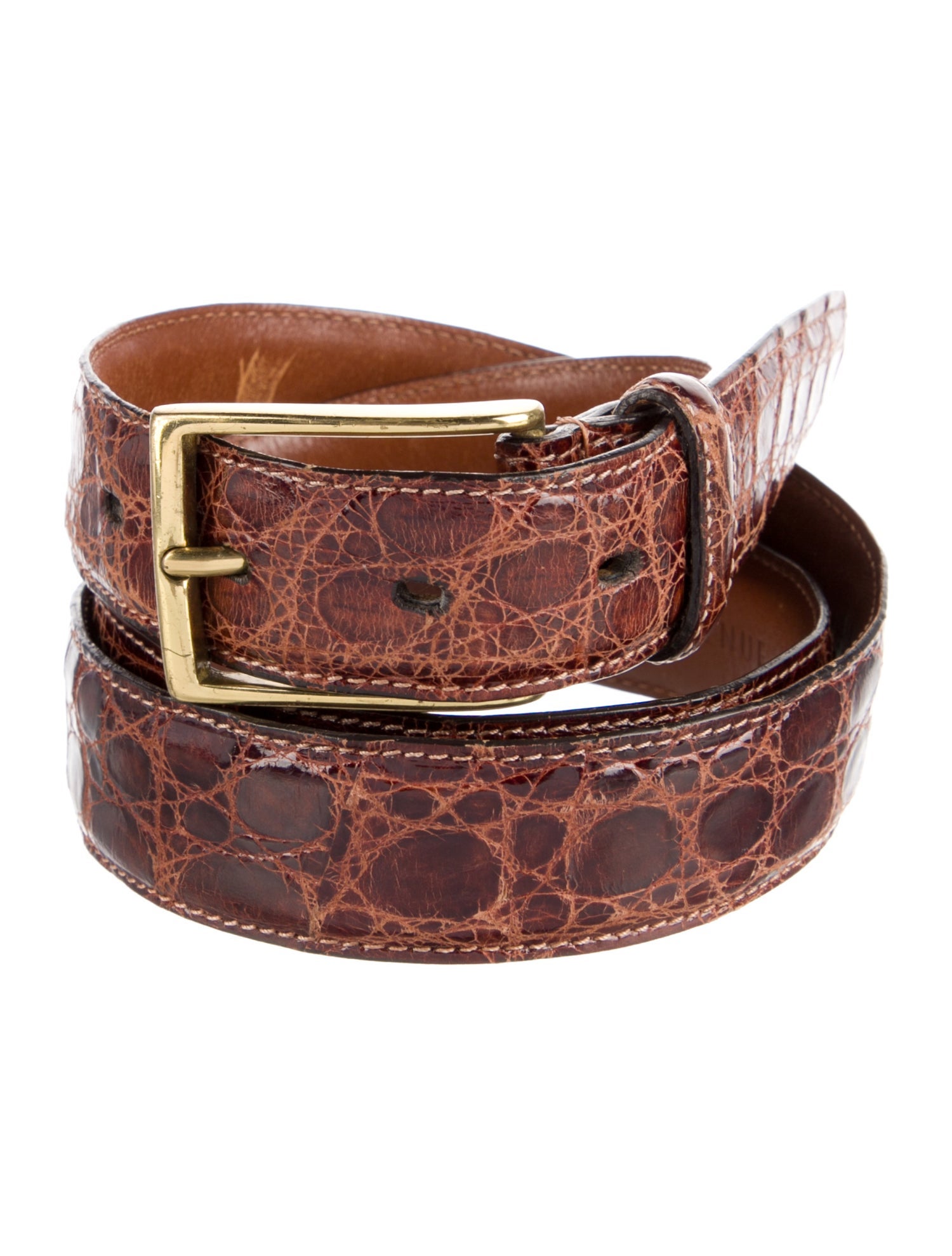 Saks Fifth Avenue Embossed Leather Belt