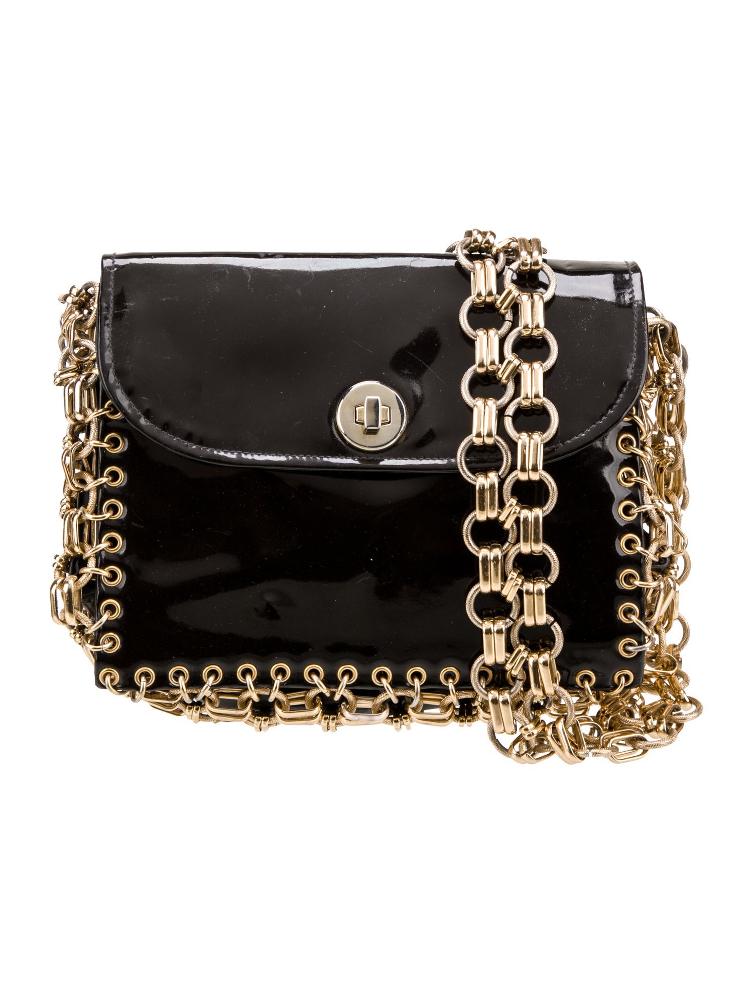 Saks Fifth Avenue Patent Leather Shoulder Bag