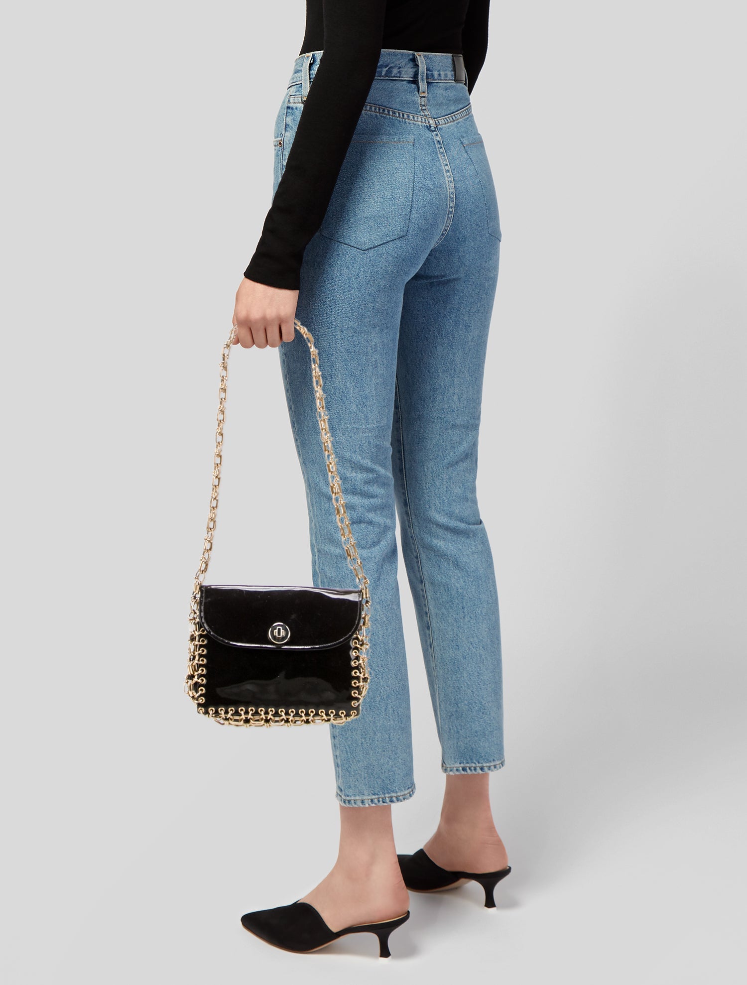 Saks Fifth Avenue Patent Leather Shoulder Bag