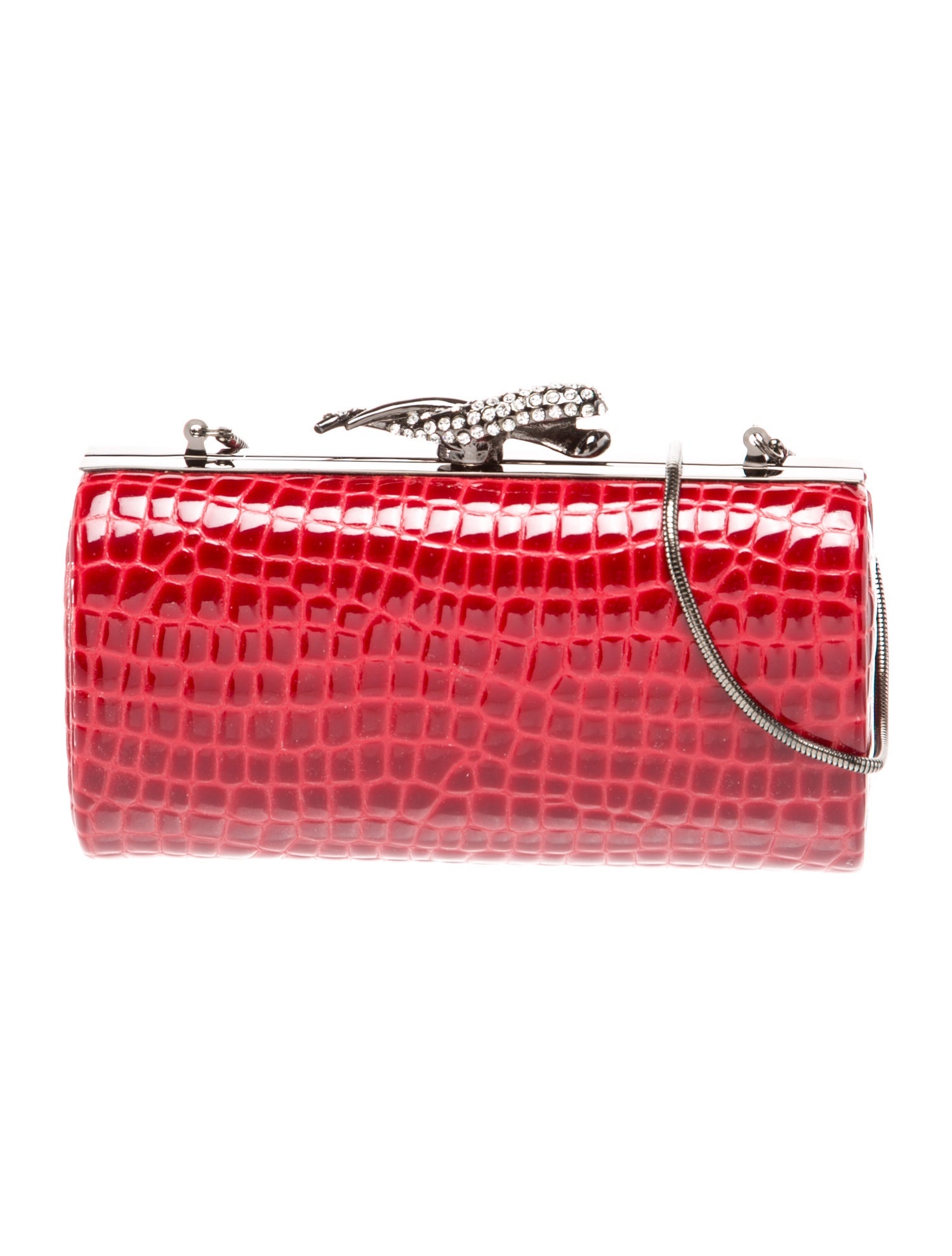 Saks Fifth Avenue Embossed Leather Minaudière w/ Tags