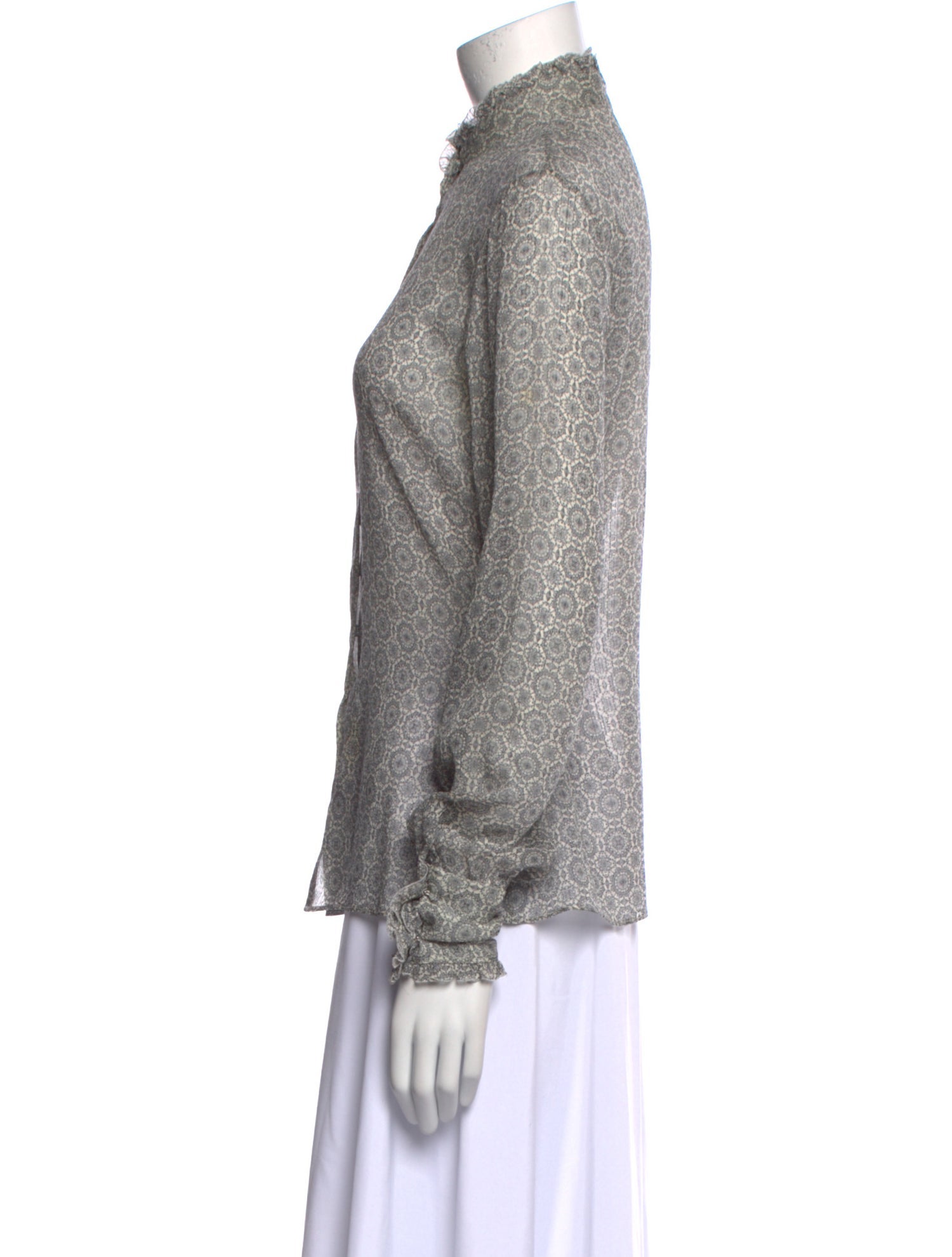 Saks Fifth Avenue Silk Printed Button-Up Top