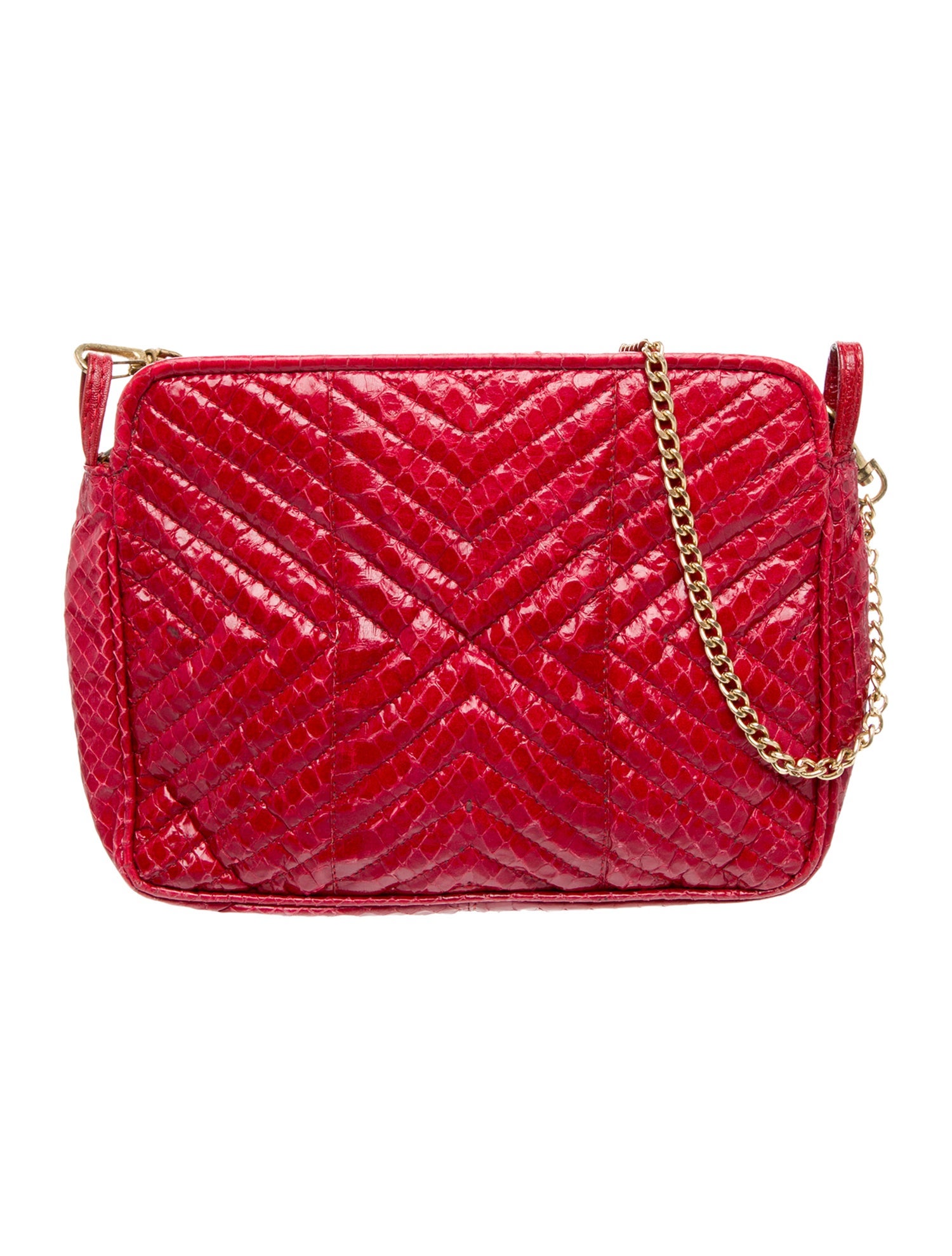 Saks Fifth Avenue Embossed Leather Messenger Bag