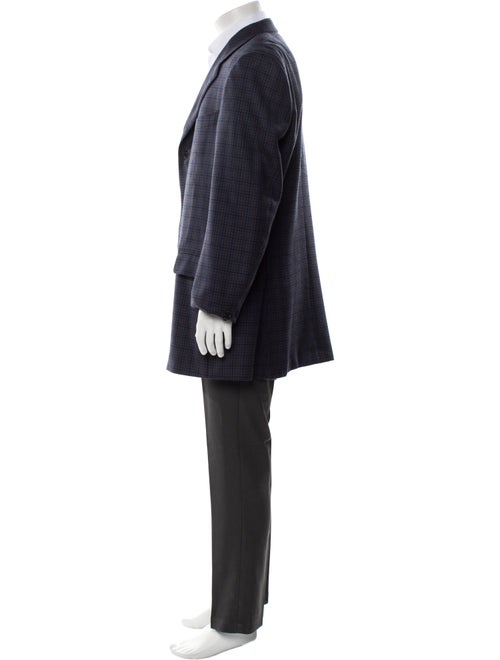 Saks Fifth Avenue Virgin Wool Plaid Print Blazer