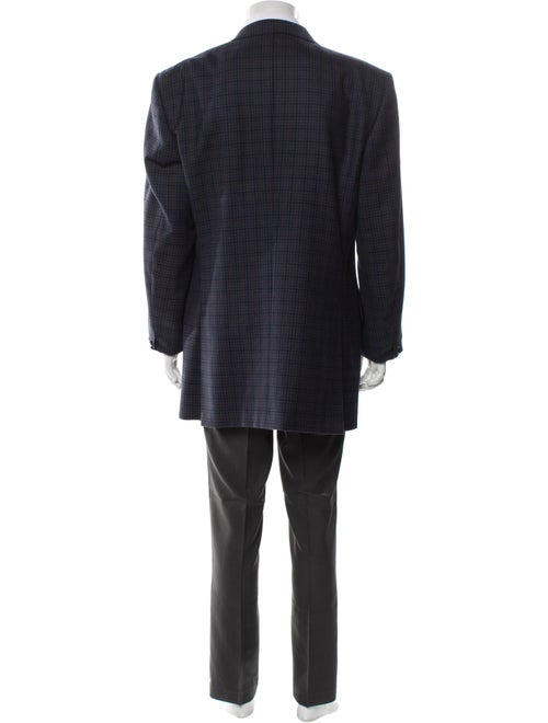 Saks Fifth Avenue Virgin Wool Plaid Print Blazer