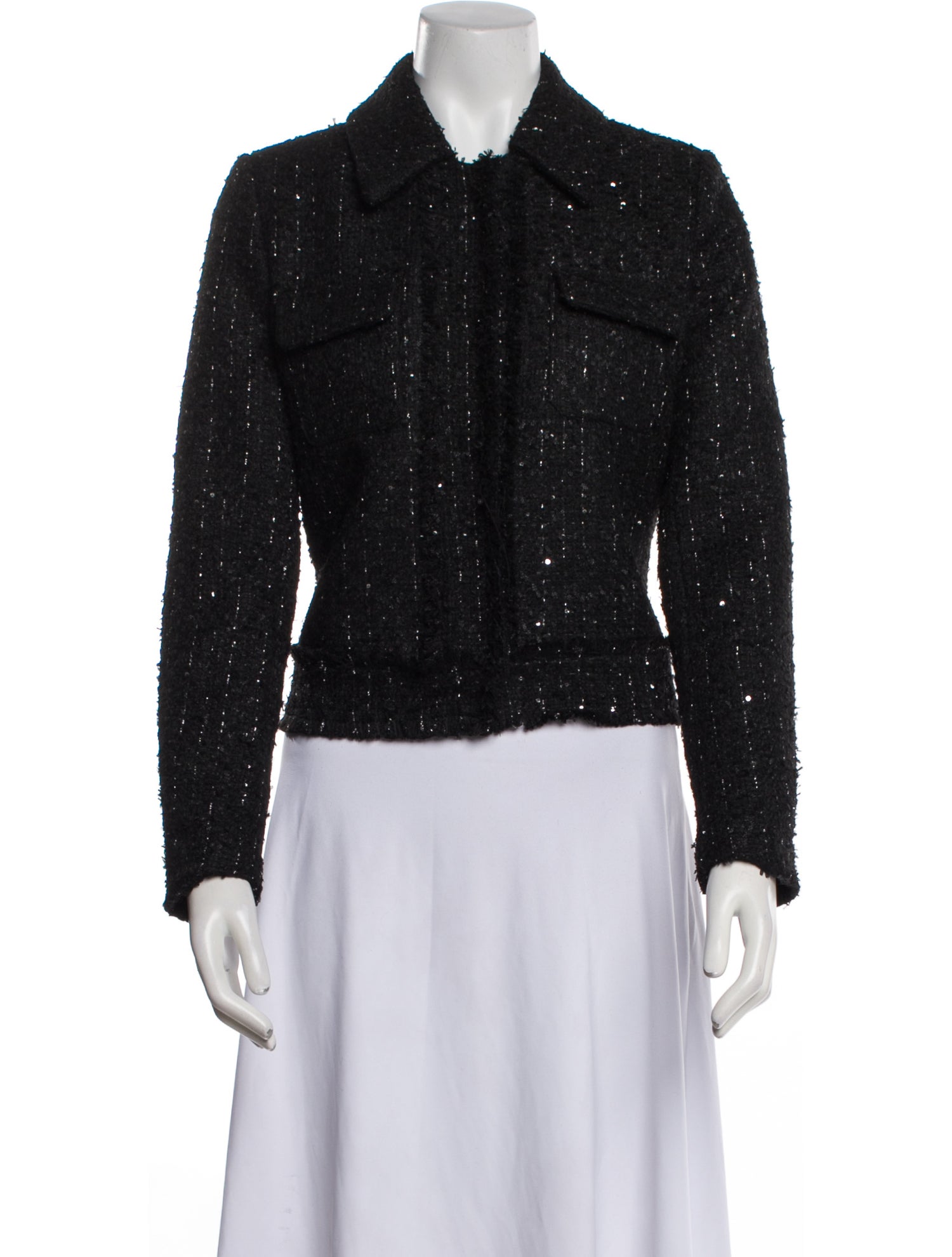 Saks Fifth Avenue Tweed Pattern Denim Jacket w/ Tags