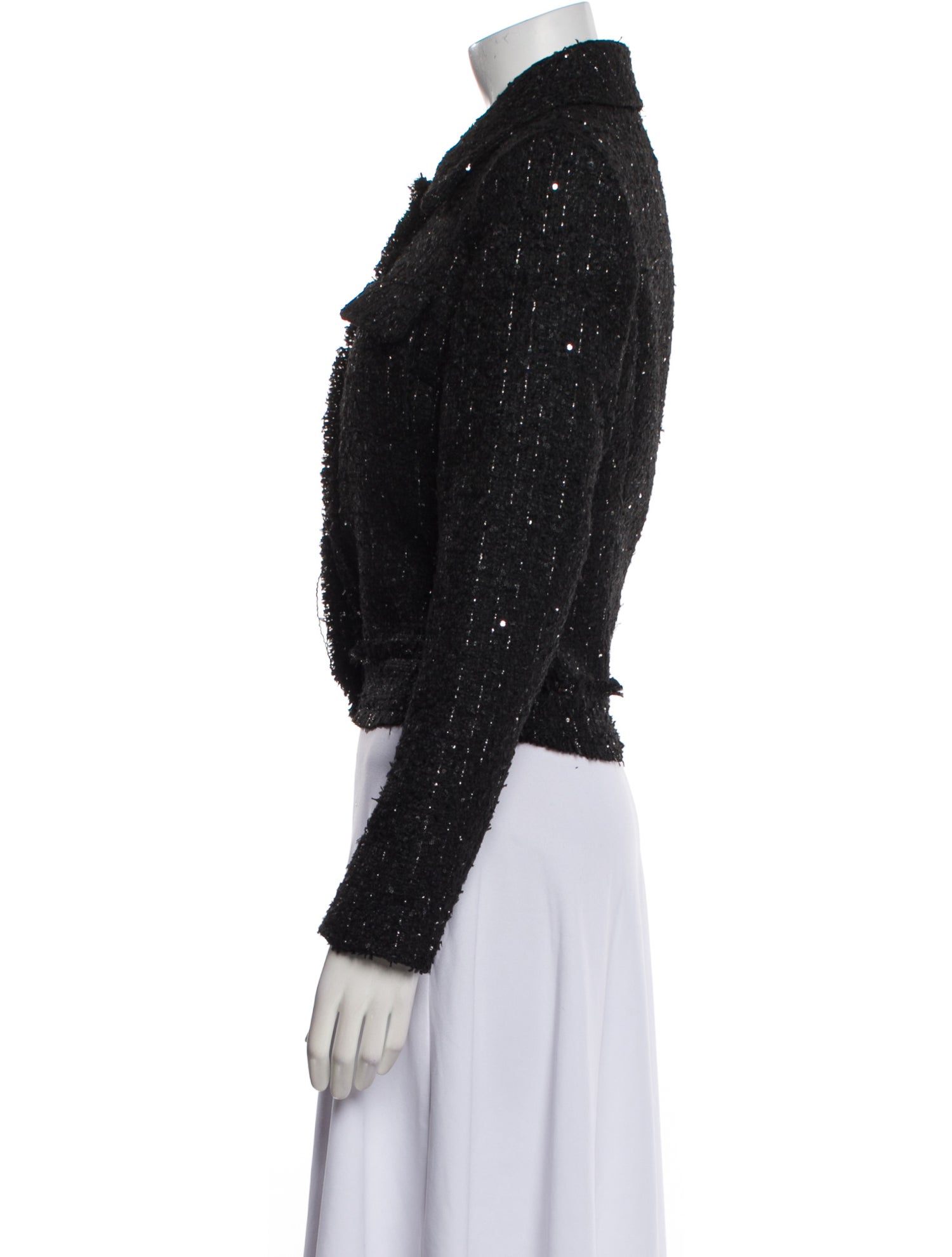 Saks Fifth Avenue Tweed Pattern Denim Jacket w/ Tags