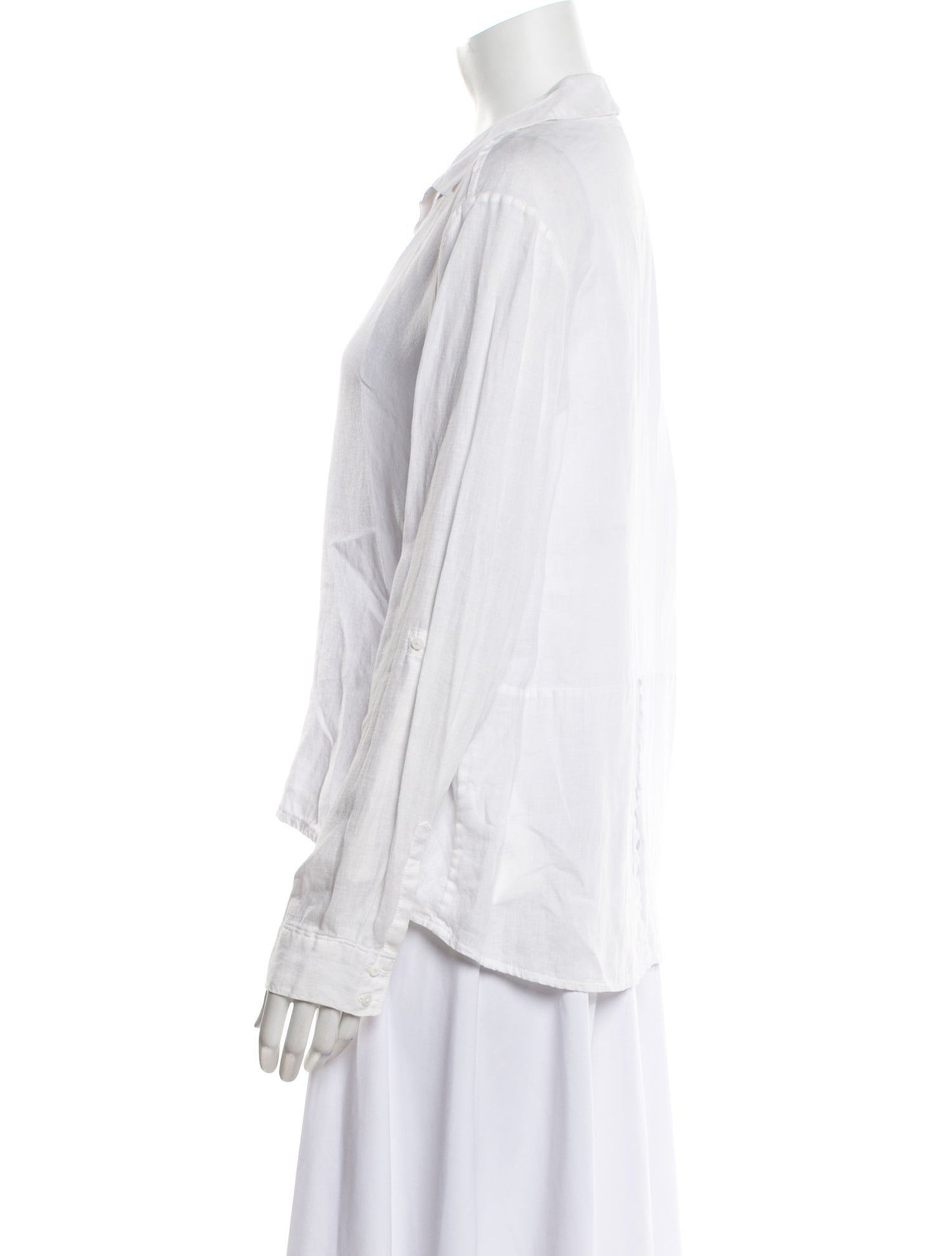 Saks Fifth Avenue Linen V-Neck Button-Up Top