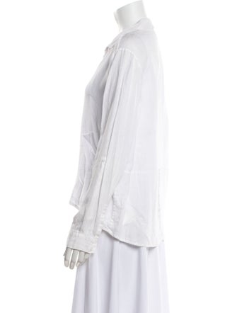 Saks Fifth Avenue Linen V-Neck Button-Up Top