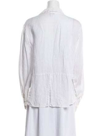 Saks Fifth Avenue Linen V-Neck Button-Up Top