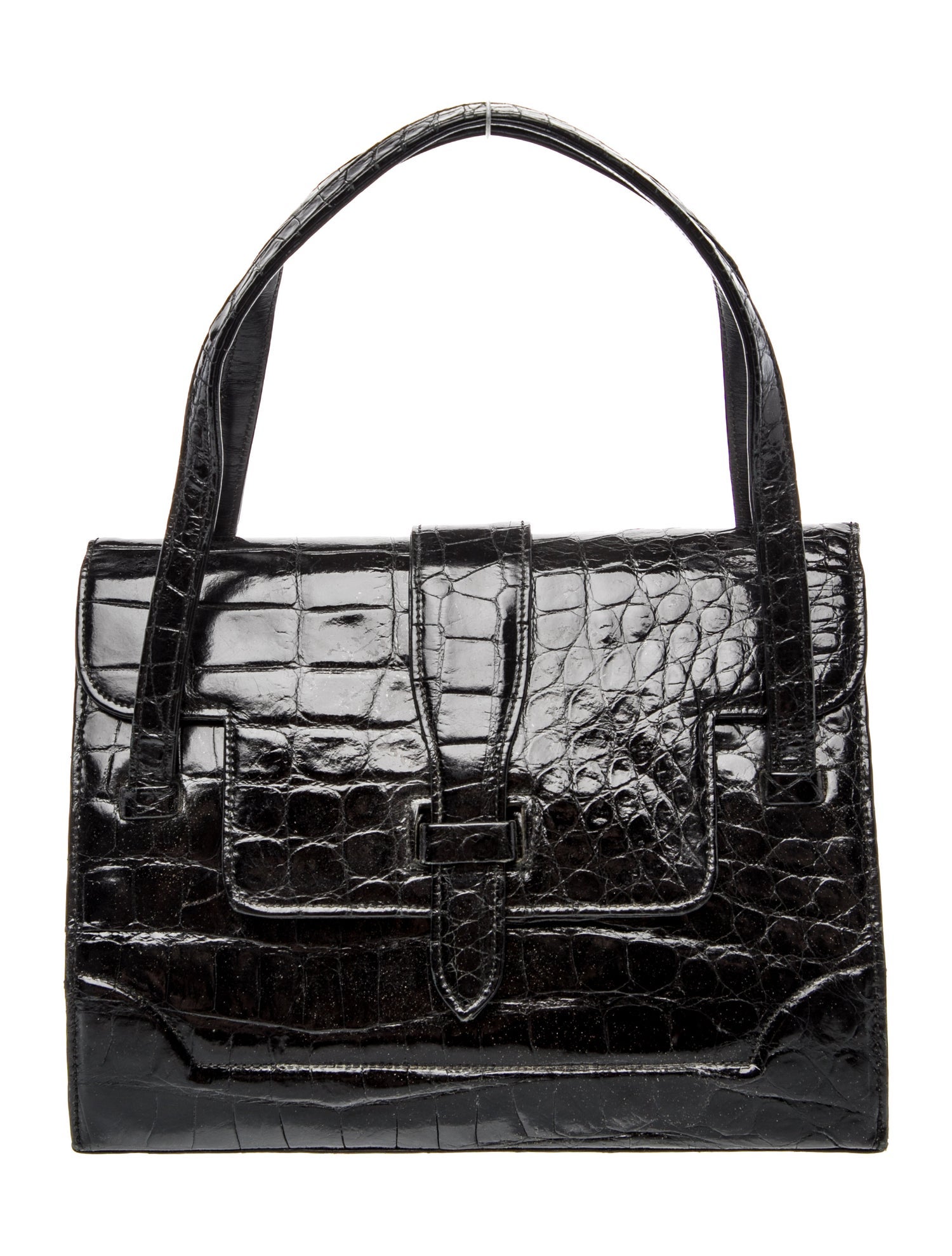 Saks Fifth Avenue Crocodile Top Handle Bag Vintage