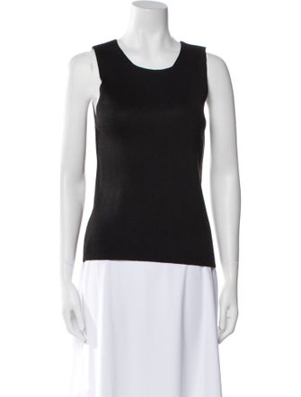 Saks Fifth Avenue Scoop Neck Sleeveless Top