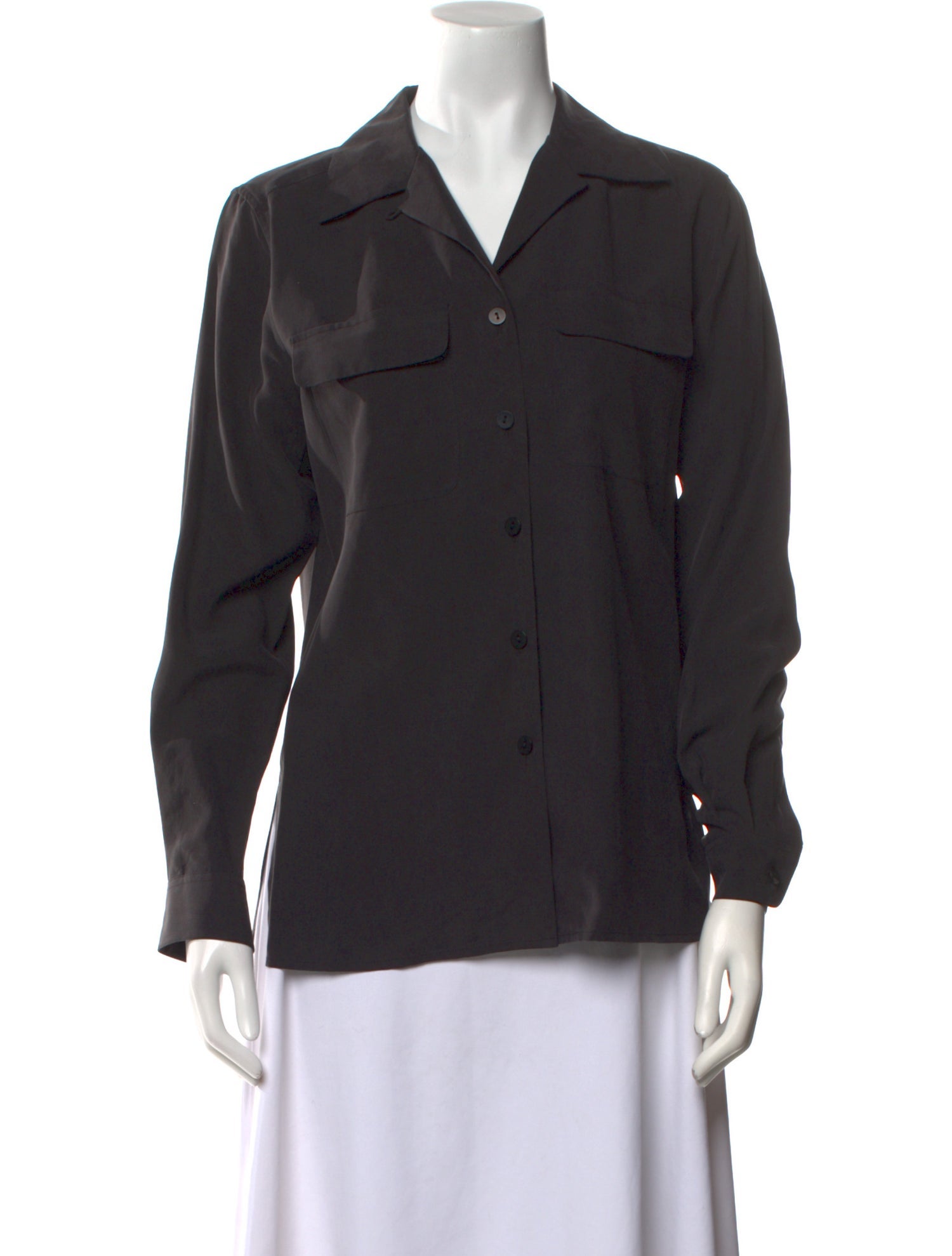 Saks Fifth Avenue Silk Long Sleeve Button-Up Top w/ Tags