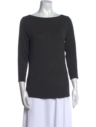 Saks Fifth Avenue Scoop Neck Three-Quarter Sleeve Top