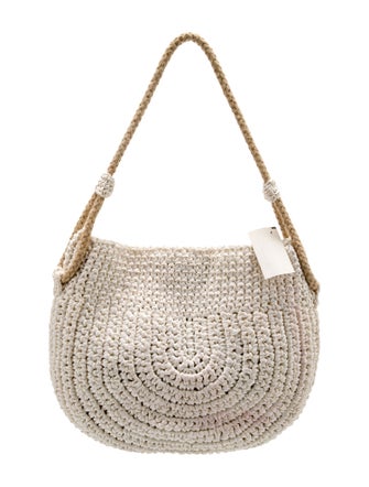 Saks Fifth Avenue Raffia Shoulder Bag
