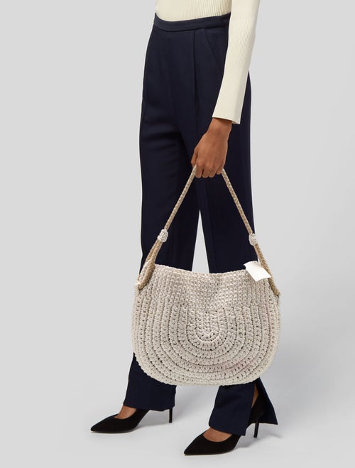 Saks Fifth Avenue Raffia Shoulder Bag