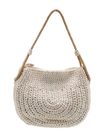 Saks Fifth Avenue Raffia Shoulder Bag