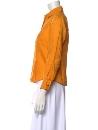 Saks Fifth Avenue Linen Three-Quarter Sleeve Button-Up Top