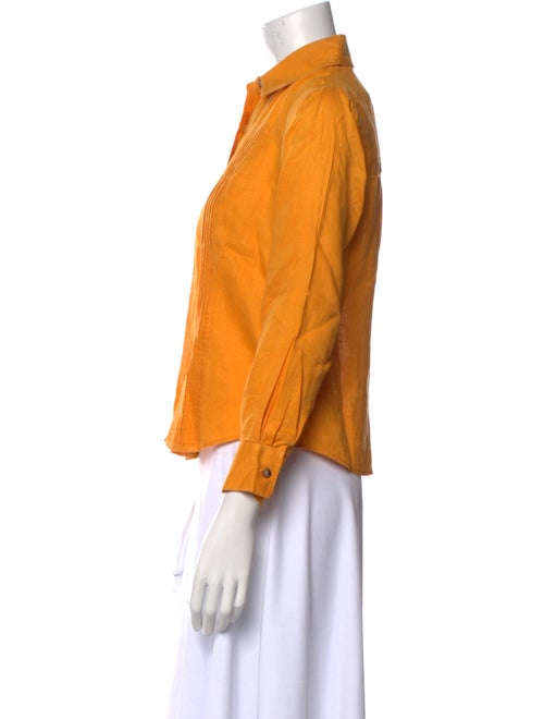 Saks Fifth Avenue Linen Three-Quarter Sleeve Button-Up Top