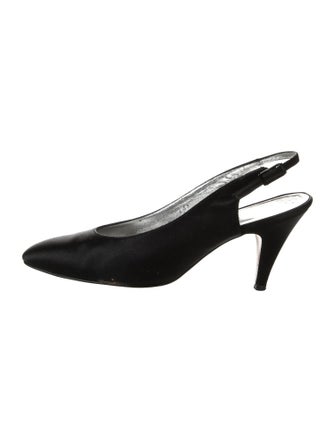 Saks Fifth Avenue Satin Slingback Pumps