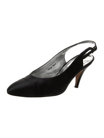 Saks Fifth Avenue Satin Slingback Pumps